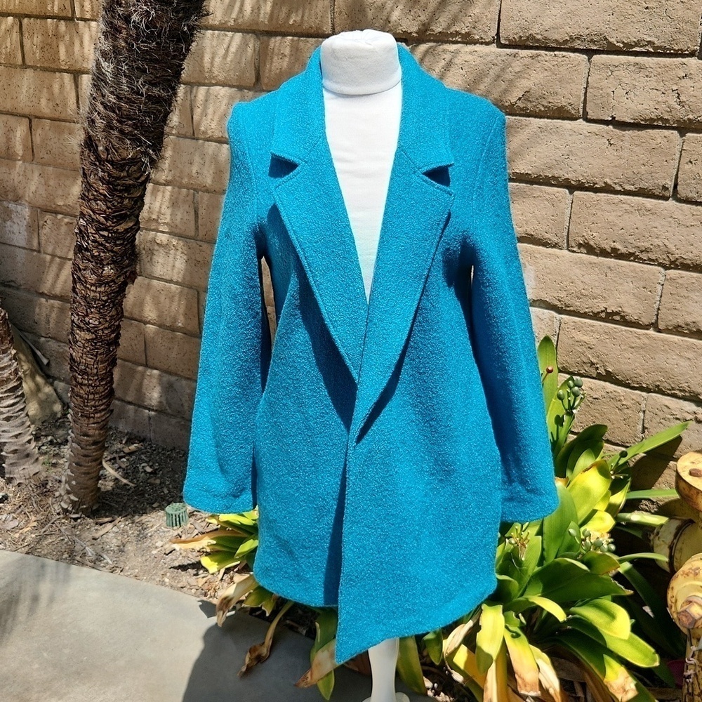 Rachel Zoe Turquiois Wool Coat Jacket Medium New With Tags